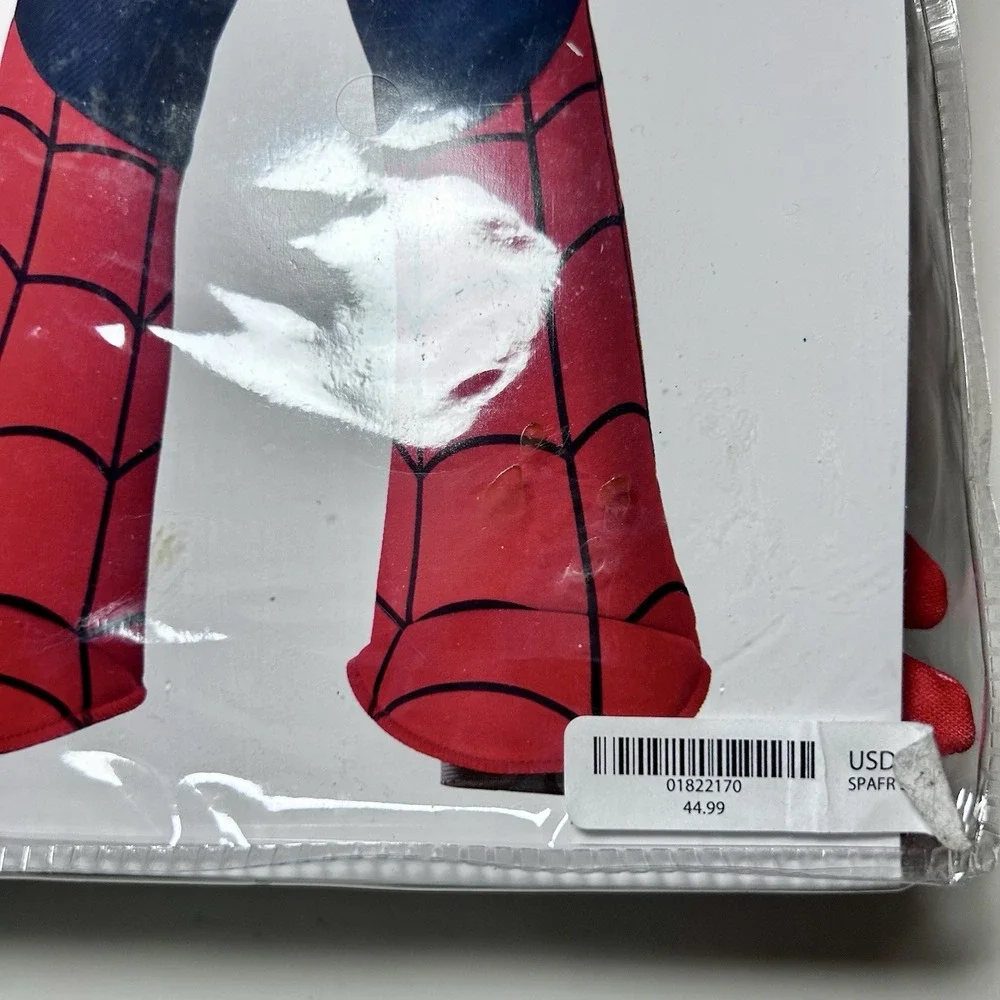 Spirt Halloween Toddler Spider Man 3T-4T Spin Muscle Suit Costume Spidey - Picture 2 of 6